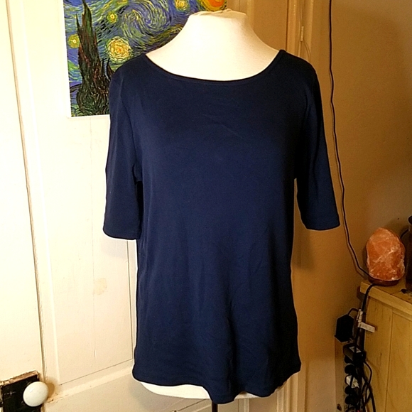 Jones New York Tops - Jones New York Navy Blue XL Blouse w/ 1/2 Sleeves